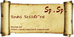 Szuhi Szilárd névjegykártya