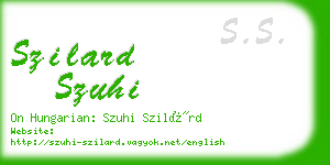 szilard szuhi business card